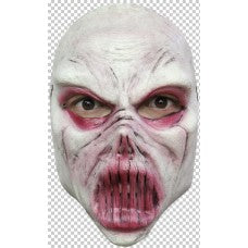 Mask - Ghoul White with red stretchy mouth