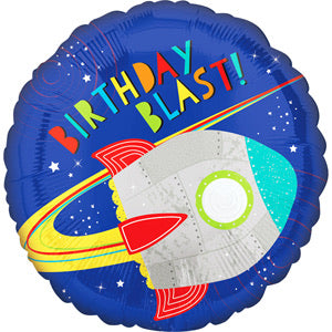 18" Rocket Blast Birthday Foil Balloon - The Ultimate Balloon & Party Shop