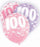Age 100 Birthday Asst Balloons (6pk) - Lilac, Pink & White