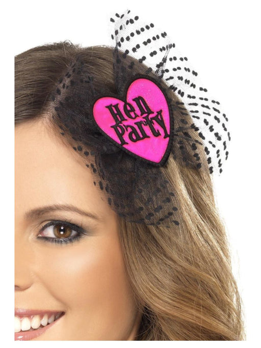Hen Party Hair Clip - Blk/Pink