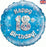 18" Foil Age 18 Balloon - Blue Glitz