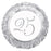 18" Foil 25th Silver Anniversary Balloon - Round - The Ultimate Balloon & Party Shop