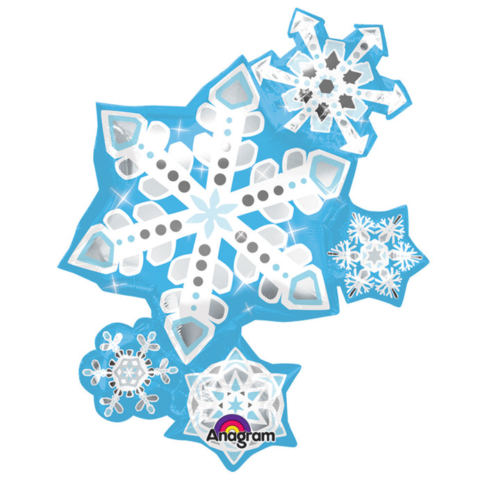 Supershape Foil Christmas Balloon - Snowflake - The Ultimate Balloon & Party Shop
