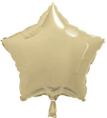 18" Foil Star Balloon - White Gold
