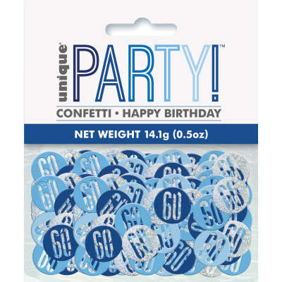 Birthday Table Confetti - Various Ages - Blue