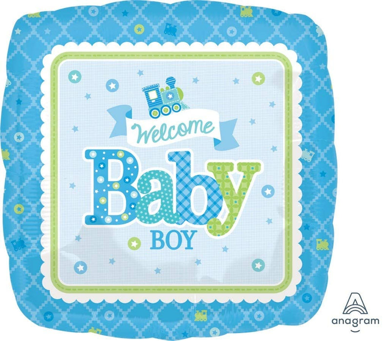 18" Foil Welcome Baby Boy Balloon