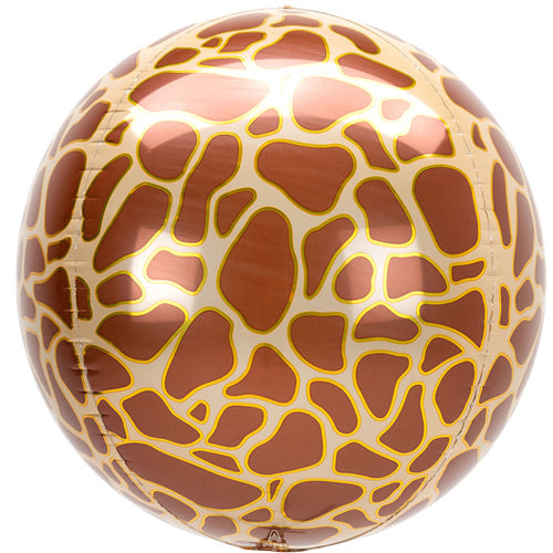 Orb Foil Balloon - Giraffe Print - The Ultimate Balloon & Party Shop