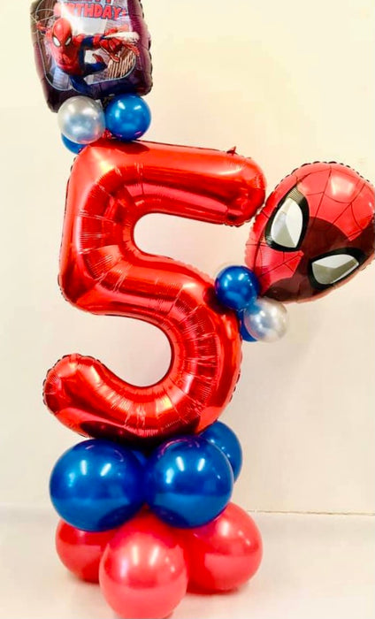 Age Themed Balloon Column - Spider-Man