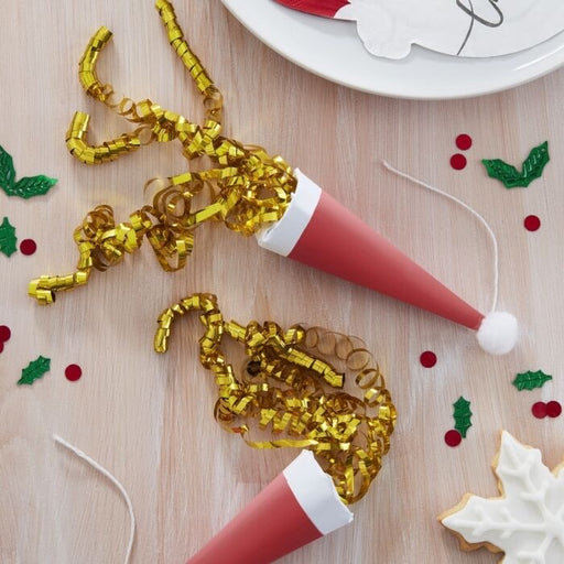 Santa Hat Christmas Party Poppers - The Ultimate Balloon & Party Shop