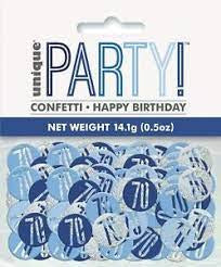 Birthday Table Confetti - Various Ages - Blue