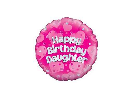 18" Foil Happy Birthday - Daughter Pink Glitz