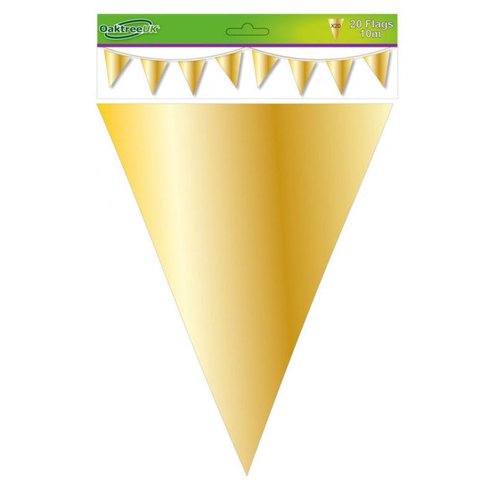 Metallic Bunting - Gold (10m)