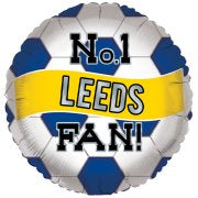 18" Foil No.1 Football Fan Balloon - Leeds United