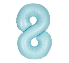 Number 8 Foil Balloon Matt Blue