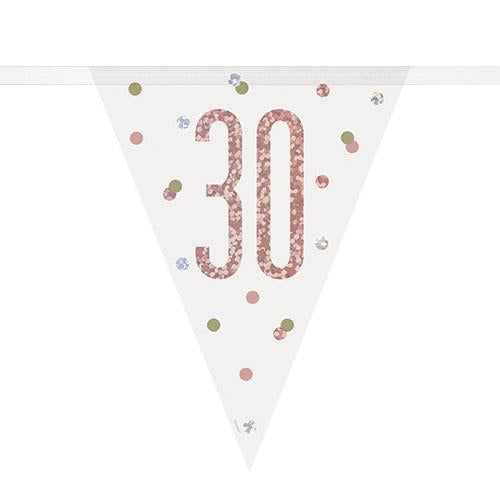 Age 30 Bunting - Rose Gold