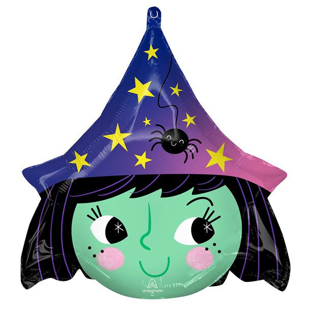 Halloween Jr Foil Balloon - Cute Witch