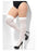 Opaque Hold-Ups (Plus Size) - White