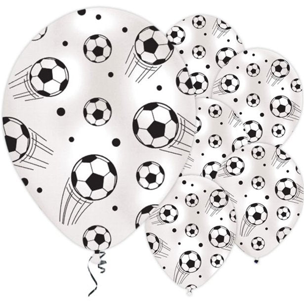 Football Printed Latex Balloons (6pk)
