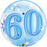 60th Birthday Deco Bubble Balloon -  Blue - The Ultimate Balloon & Party Shop