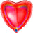 36” Large Foil Glitter Heart Balloon - Red