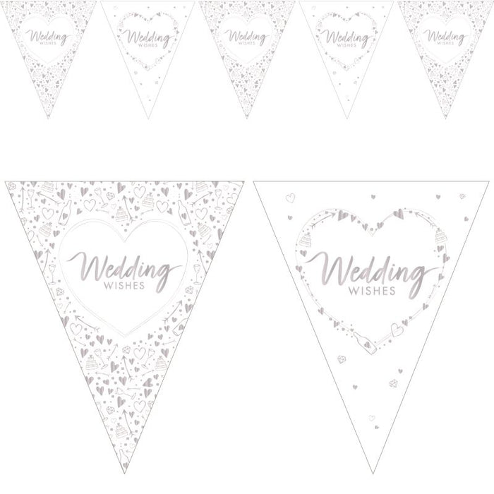 Wedding Wishes Bunting - Hearts