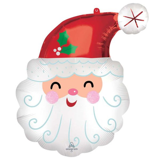 Foil Christmas Balloon - Smiling Santa Head