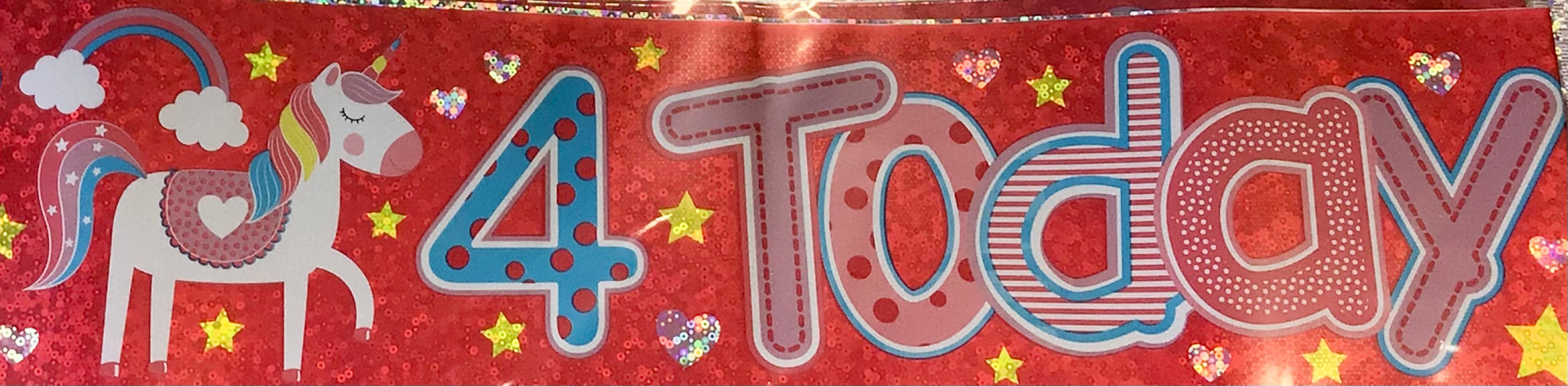 Age 4 Birthday Banner