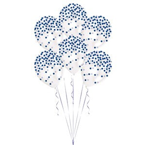 Confetti Print Balloons - Blue