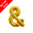 Mini Air Fill  '&' Foil Balloon - Gold - The Ultimate Balloon & Party Shop