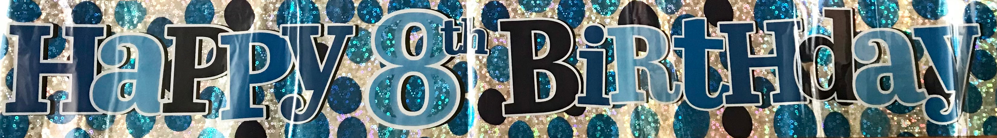 Age 8 Birthday Banner