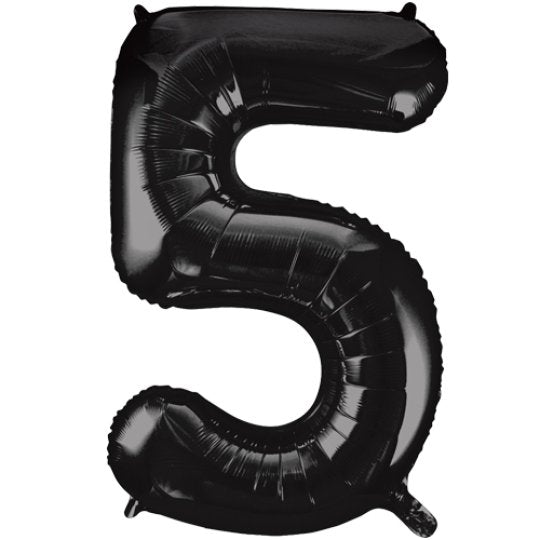 Number 3 Foil Balloon Black