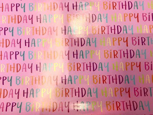 Birthday Gift Wrap - Birthday Pink - The Ultimate Balloon & Party Shop