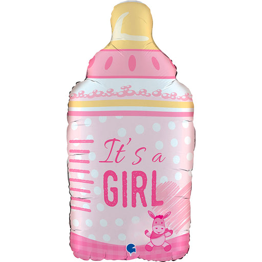 29” Foil It's A Girl Baby Bottle Balloon