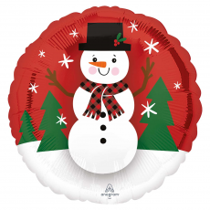 18" Foil Christmas Balloon - Smiley Snowman