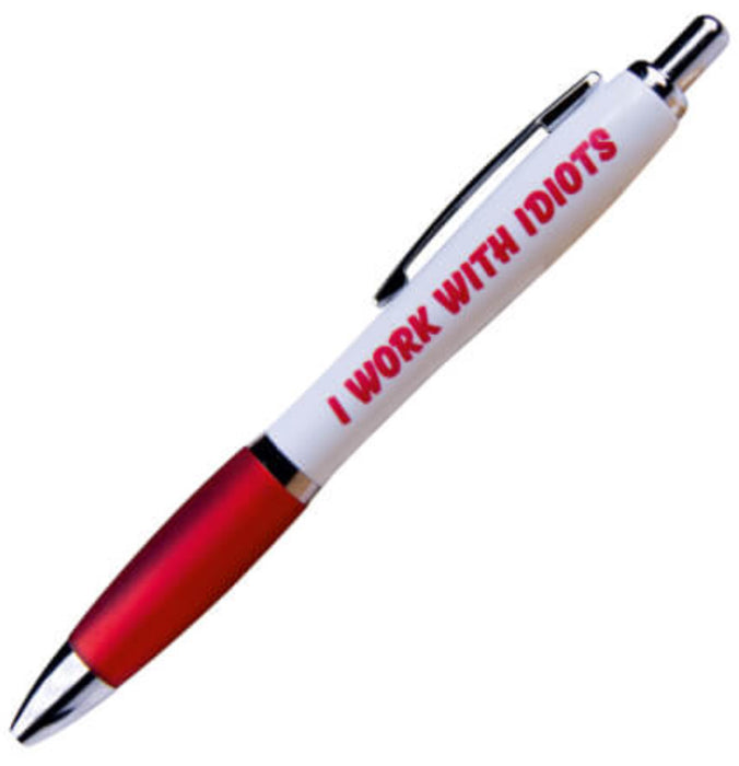 Novelty Pen - I Work With Idiots - The Ultimate Balloon & Party Shop