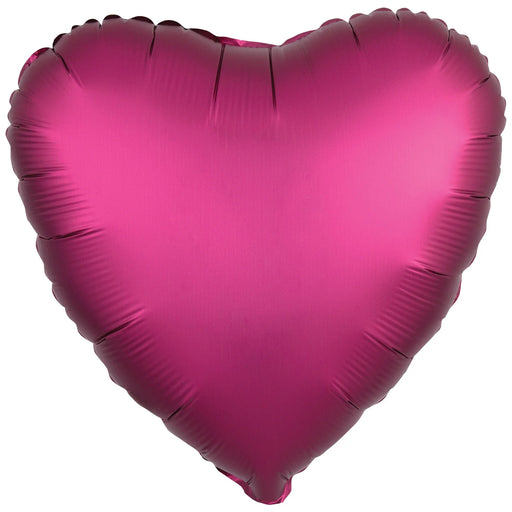 Heart Shaped Silk Foil Balloon - Hot Pink