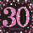 Age 30 Napkins - Black/Pink