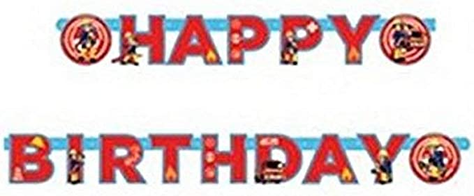 Fireman Sam Birthday Letter Banner