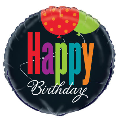 18" Foil Happy Birthday - Balloons - The Ultimate Balloon & Party Shop