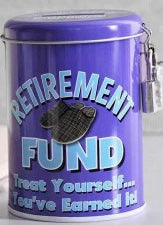 Retirement Fun Tin Money Box