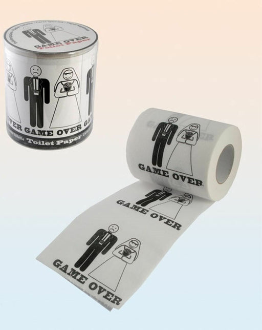 Game Over Novelty Wedding Toilet Roll