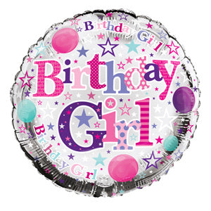 18" Foil Happy Birthday - Birthday Girl - The Ultimate Balloon & Party Shop