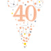 Age 40 Bunting - Rose Gold - The Ultimate Balloon & Party Shop