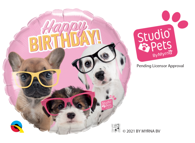 18" Foil Birthday Balloon - Party Puppies