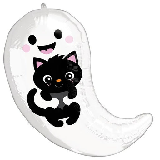 Halloween Jr Foil Balloon - Ghost Kitty