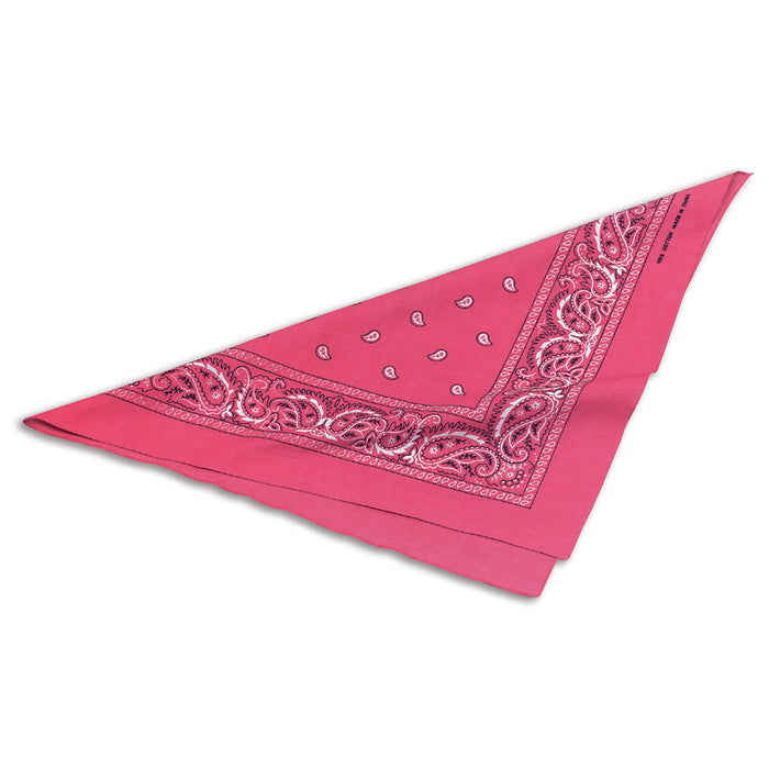 Cowboy Paisley Bandana - Pink (Rubies)