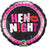 18" Foil Hen Party Balloon - Blk & Pink
