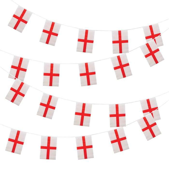 St George Flag Bunting - 10m plastic