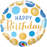 18" Foil Happy Birthday - Blue & Gold Dots