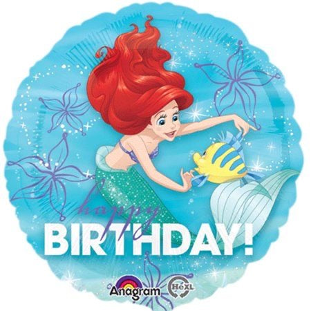 Happy Birthday Foil Balloon - Little Mermaid - The Ultimate Balloon & Party Shop